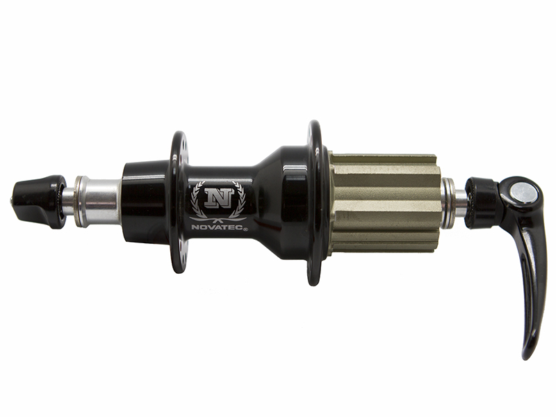 NOVATEC Втулка задняя F292SB, ШОССЕ, 24Н, с эксцентриком, алюминий, чрная Для кассеты Campagnolo