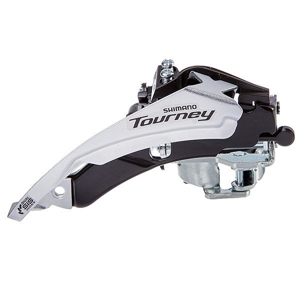 Переключатель передний Shimano, FD-TY500-TS6, TOURNEY,нижн. хомут, DUAL-PULL,FOR REAR 6/7-SPEED