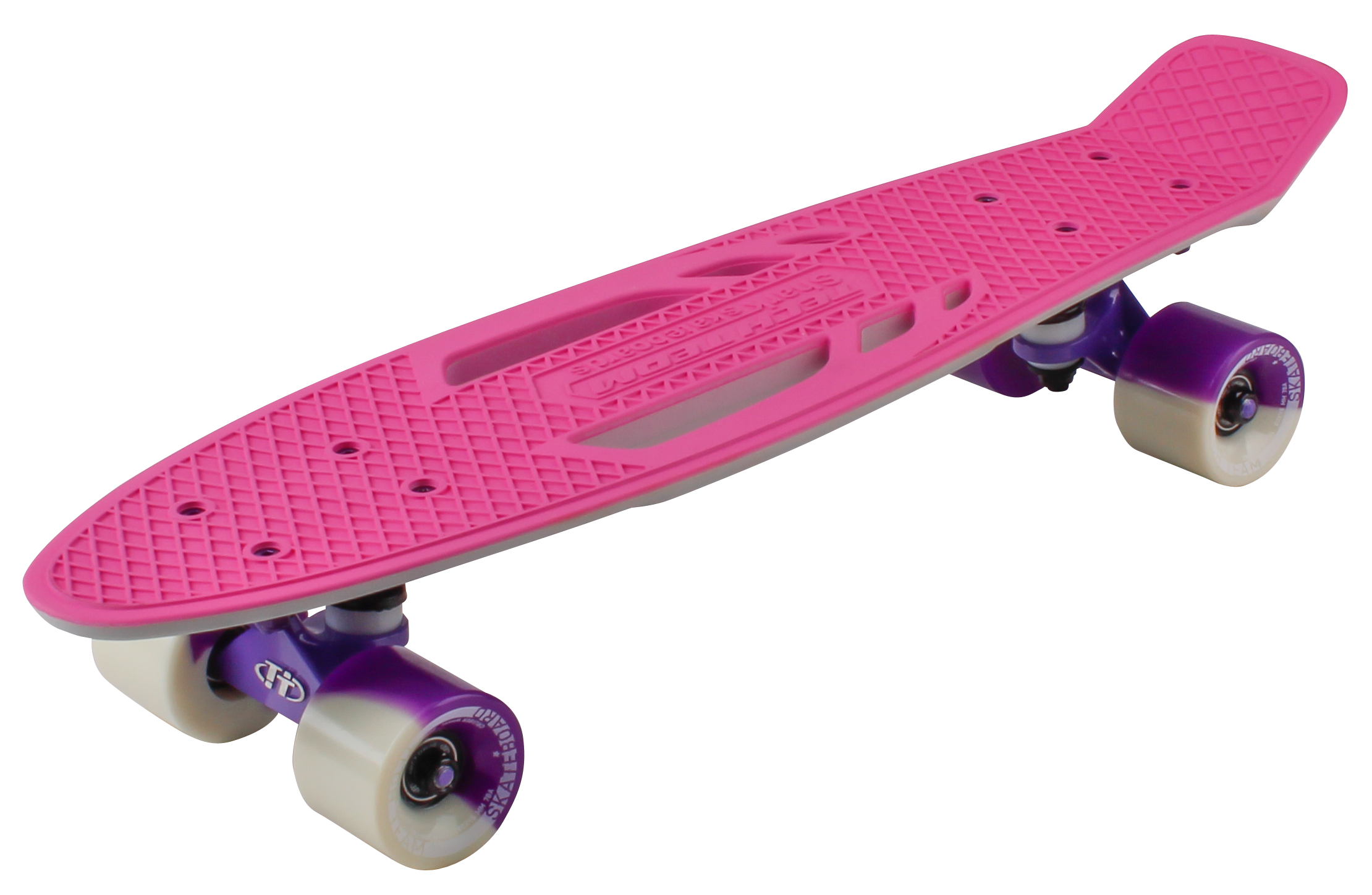 Скейтборд пластиковый Shark 22 pink/white 1/4 TSL-405M