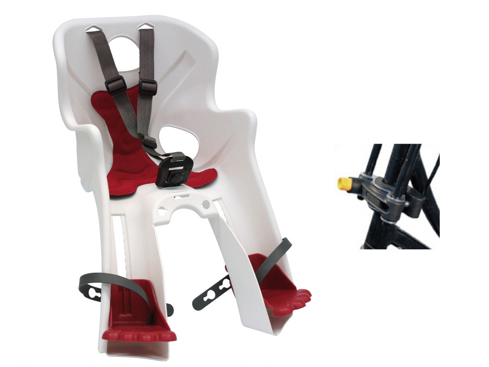 BELLELLI Сидение переднее Rabbit HandleFix, белое с красной вкладкой