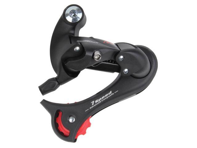 Переключатель задний M37, 7ск., 13T-30T, длинная лапка, под резьбу, с переходником под крюк