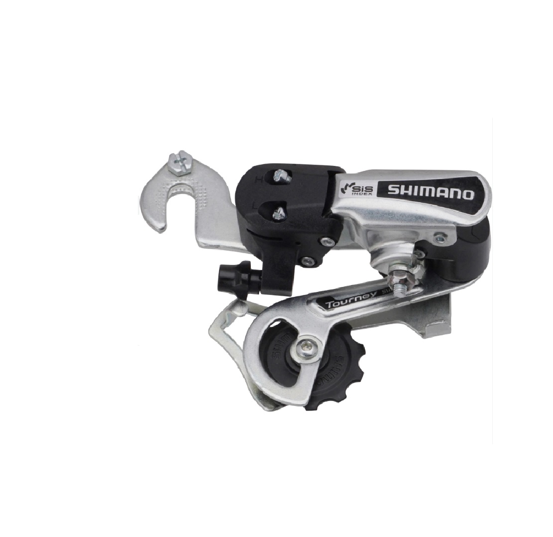Переключатель задний Shimano Tourney, TY21-B, SS, 6 скоростей, крепление на ось (обратное), серебрис