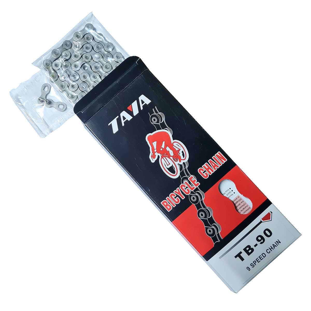 Цепь TAYA TB-90, 9 ск., 116L цвет GST-TG, с соед.звеном, в торг.уп. (аналог HG93/HG73/HG53)