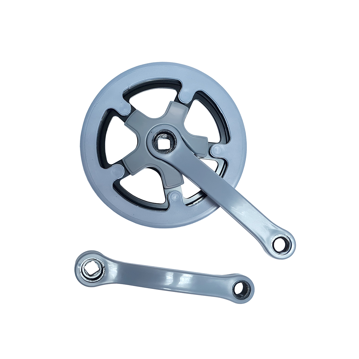 Шатуны  стальные, 152 мм, 40T, под цепь 3/32, серые, с защитой