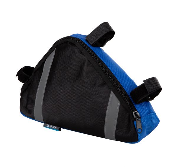 Велосумка STG мод. 12490 размер. M под раму,треугольная ,черная/серая.