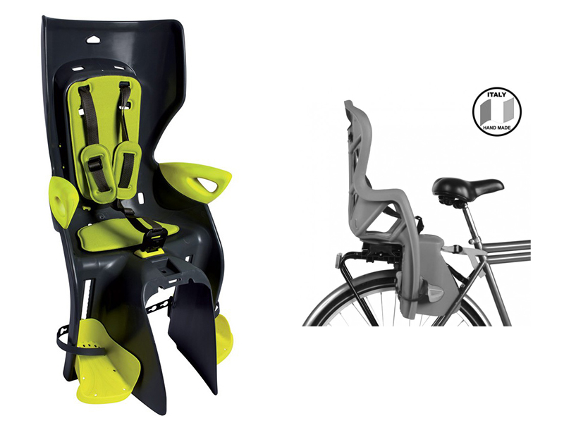 BELLELLI Сидение заднее Summer Clamp Hi-Viz черный/желтый, до 22кг