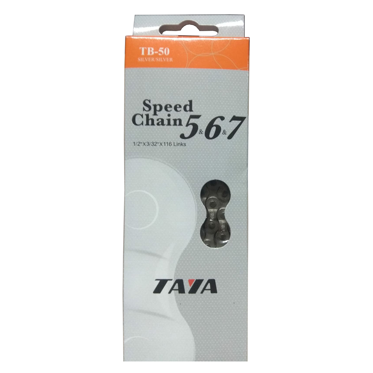 Цепь TAYA TB-50 6-7 ск., 1/2x3/32, 116L, чр./чр., с соед. звеном, в торг.уп. (аналог HG40/UG51)