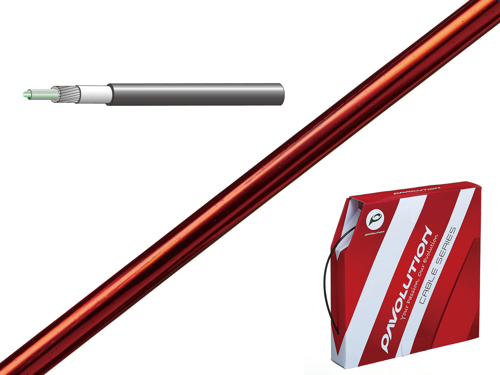 ALHONGA Рубашка троса переключения 4мм со смазкой, 30м, в коробке. Цвет МЕТАЛЛИК RED