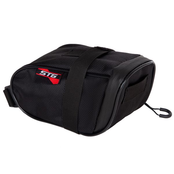 Велосумка под седло STG влагозащищенная, 18х9х9 см, 1.1 л, черный модель 555-534
