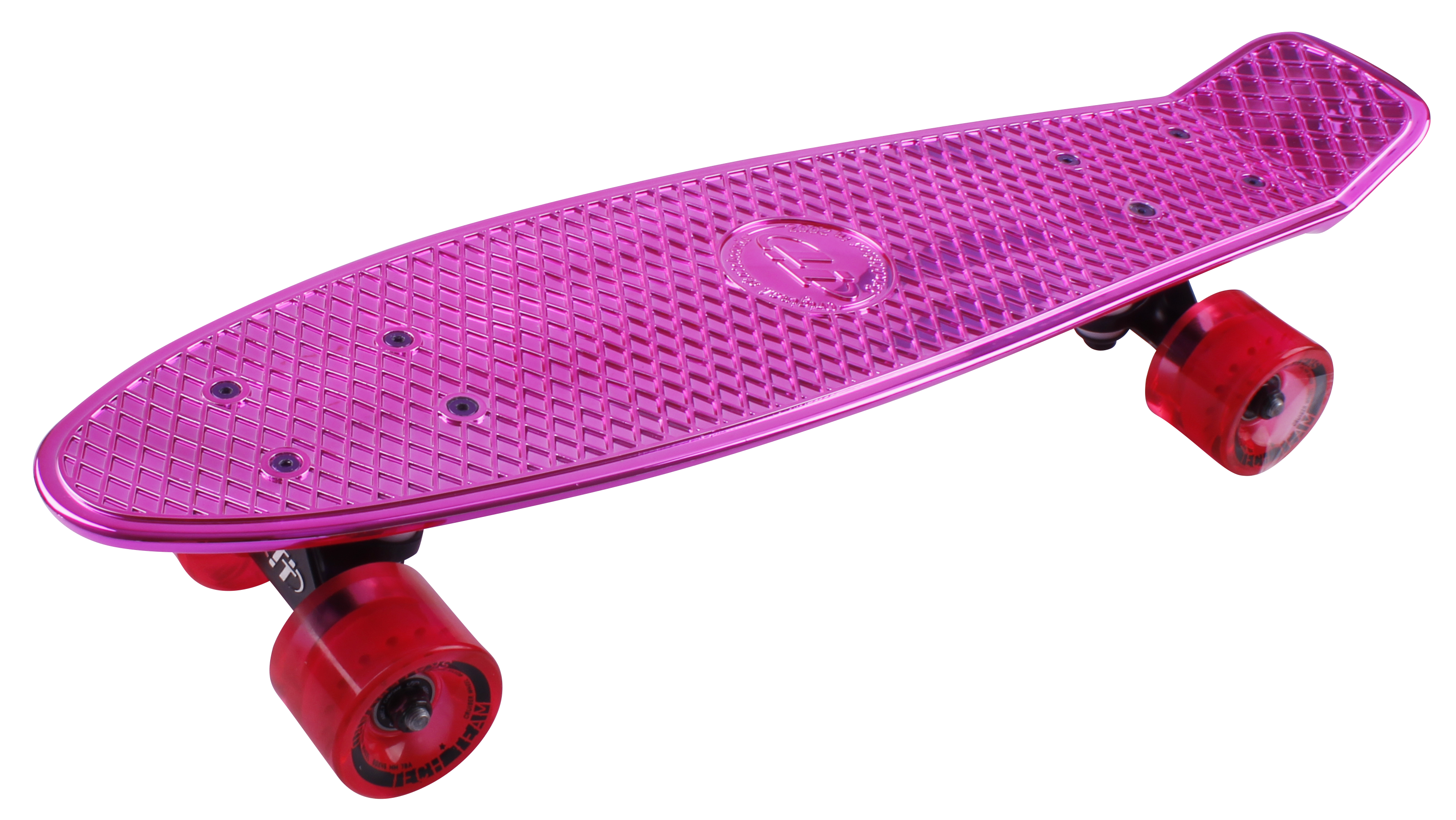 Скейтборд пластиковый Metallic 22 pink 1/4