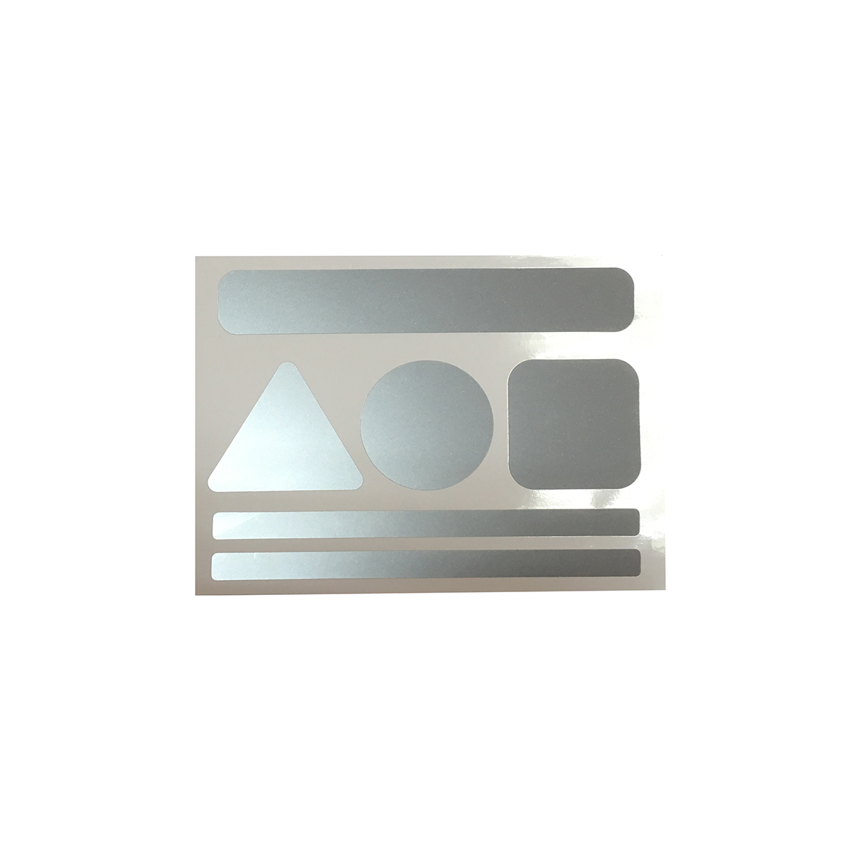 Наклейки тканевые светоотражающие серебристые