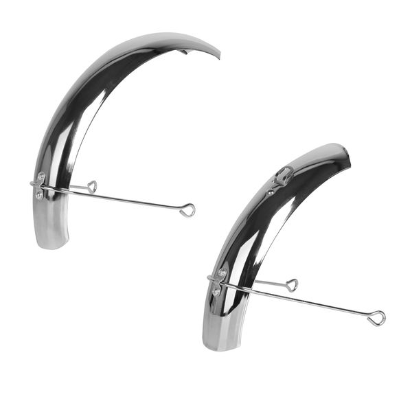 Крылья, переднее и заднее, для колес 14, хром