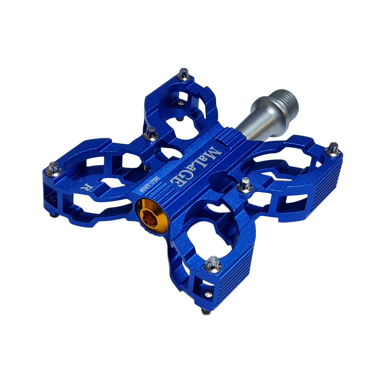 Педали mlg-AX05 алюминиевые CNC, 85х80х18мм, ось CrMo 9/16-20TPI, 1 подшипник  1 втулка скольжения, 