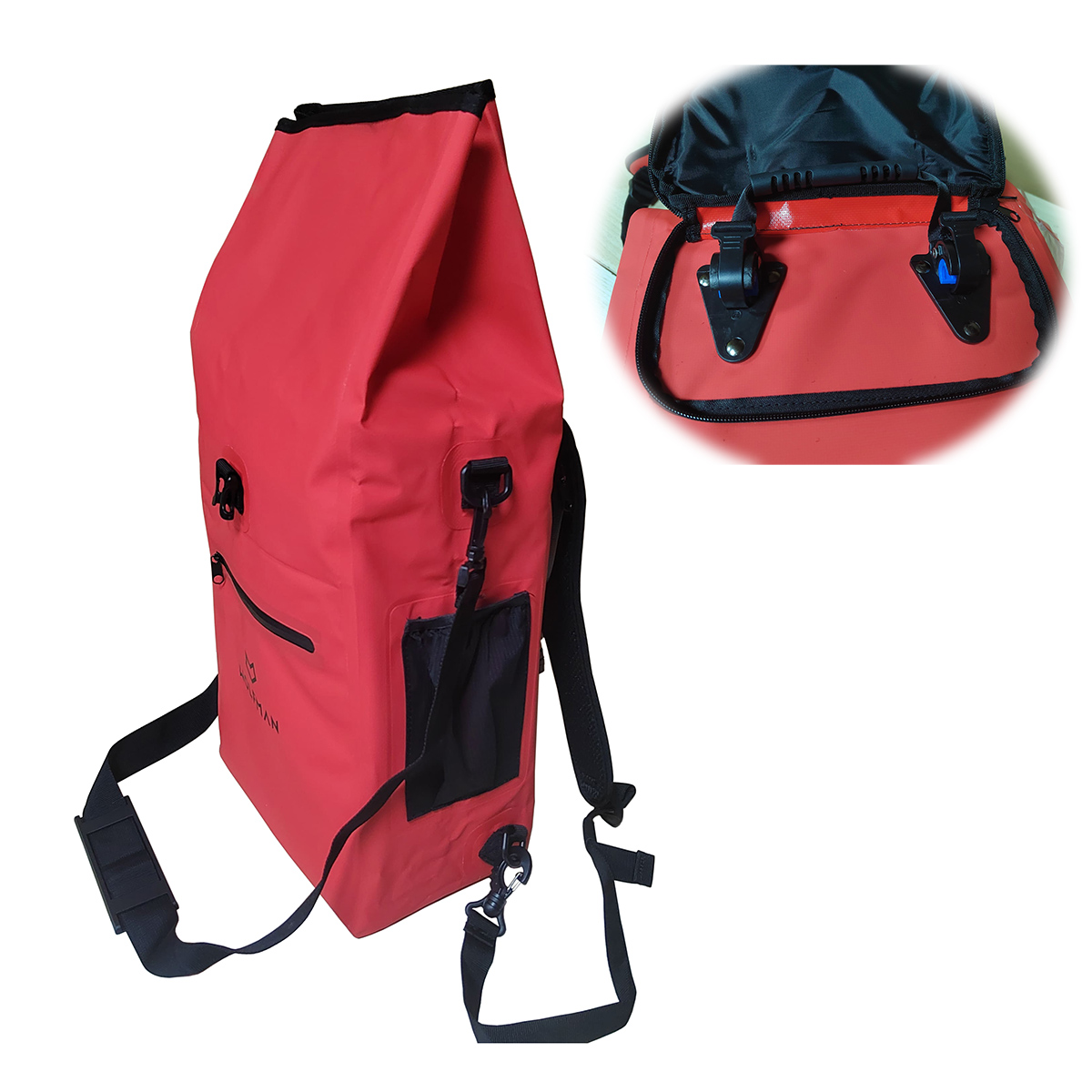 Рюкзак CB-7029-B красный, 3 в 1 (рюкзак/сумка на плечо/велосипедная сумка на багажник), влагостойкий