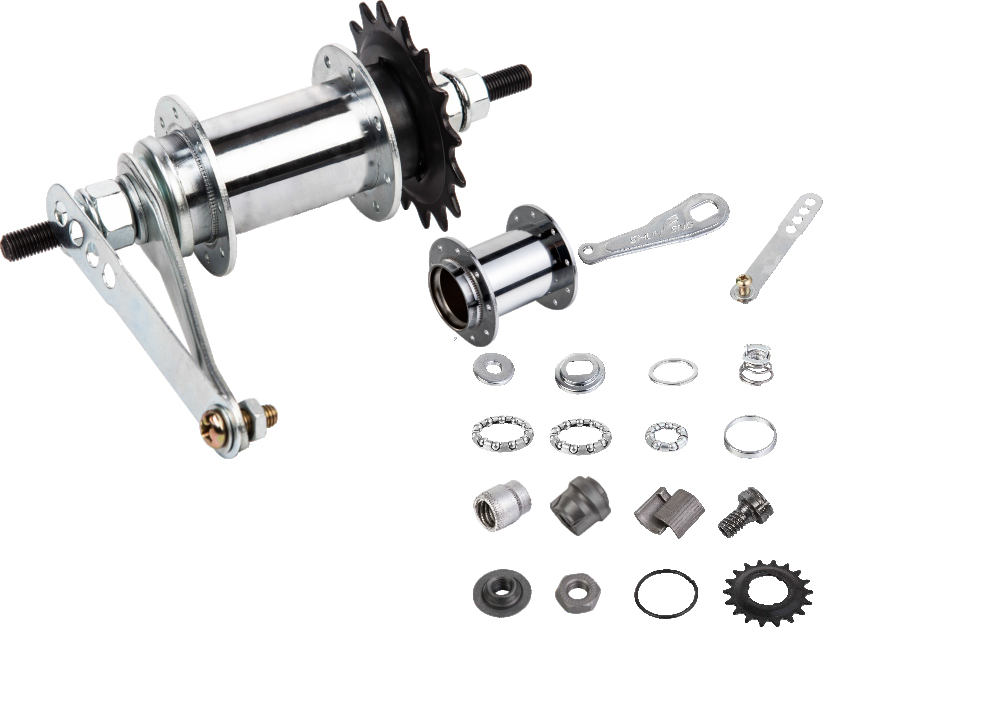 Втулка задняя SF-CT01, City, тормозная, сталь, 36отв., 14G, ось 3/8х24T, O.L.D. 114мм, с звездой 16 