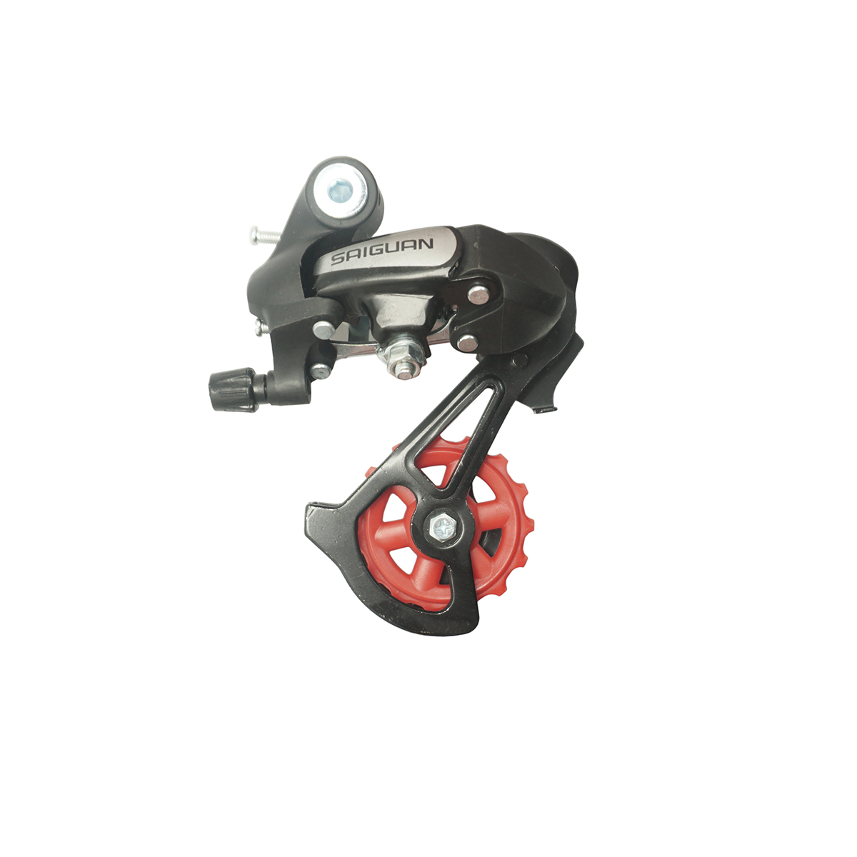 Переключатель задний HG-38A дискретный длиная лапка, мкость 36T, крепление на петух, сталь/пластик