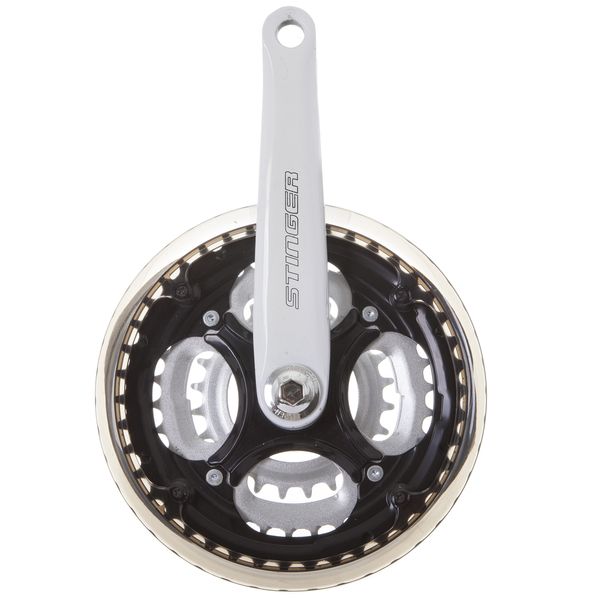 Шатуны HDL-S303S20 42B/34S/24S  длина 170мм белые с логотипом Stinger, без крепежа