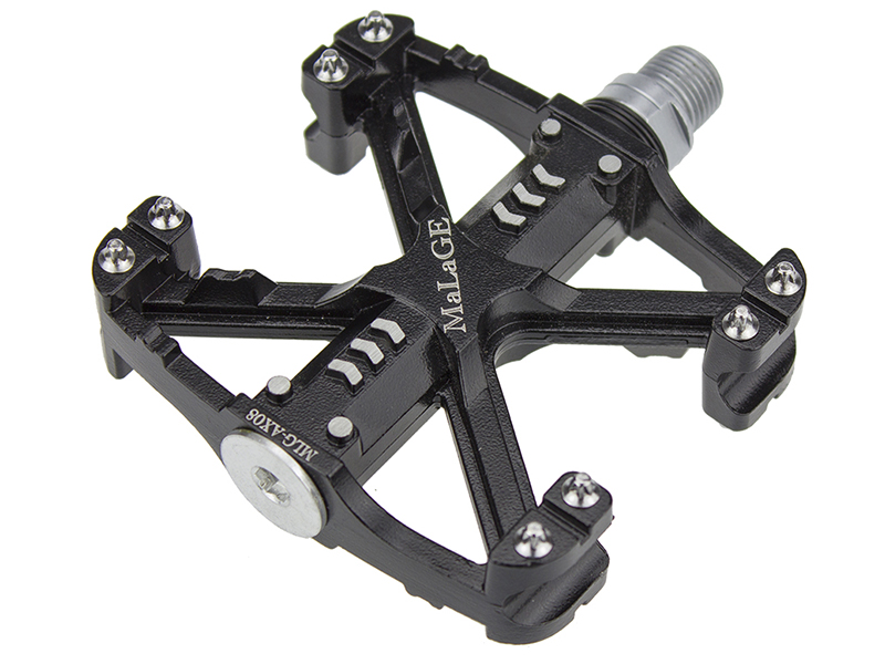 Педали mlg-AX08 алюминиевые, 91х81х22мм, ось CrMo, 1 шариковый подшипник  1 подшипник скольжения, см