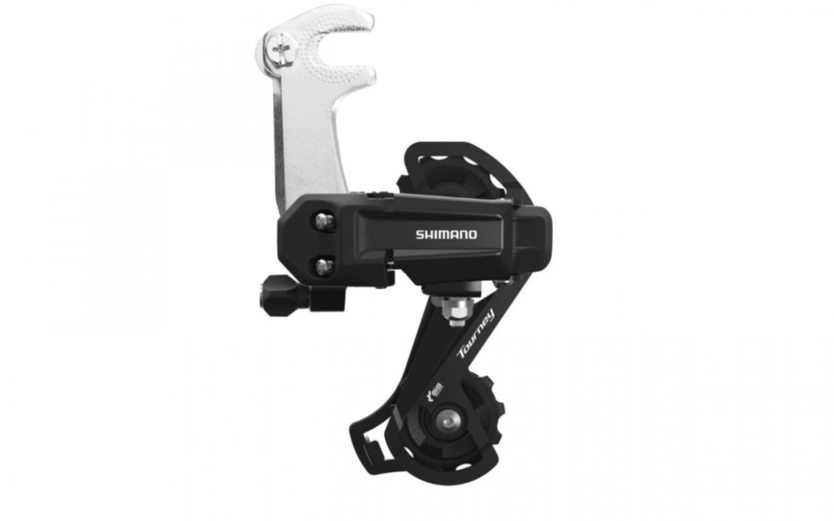 Перек-ль задний Shimano Tourney, TY200, GS, 6/7ск. крепление на ось, цв. черн., б/уп.