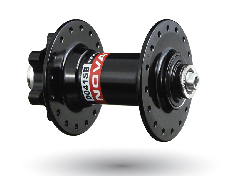 NOVATEC Втулка передняя D041SB, МТБ, под диск (6 болтов), 32Н, ось AL7075 М9х108мм, 2 промподшипника