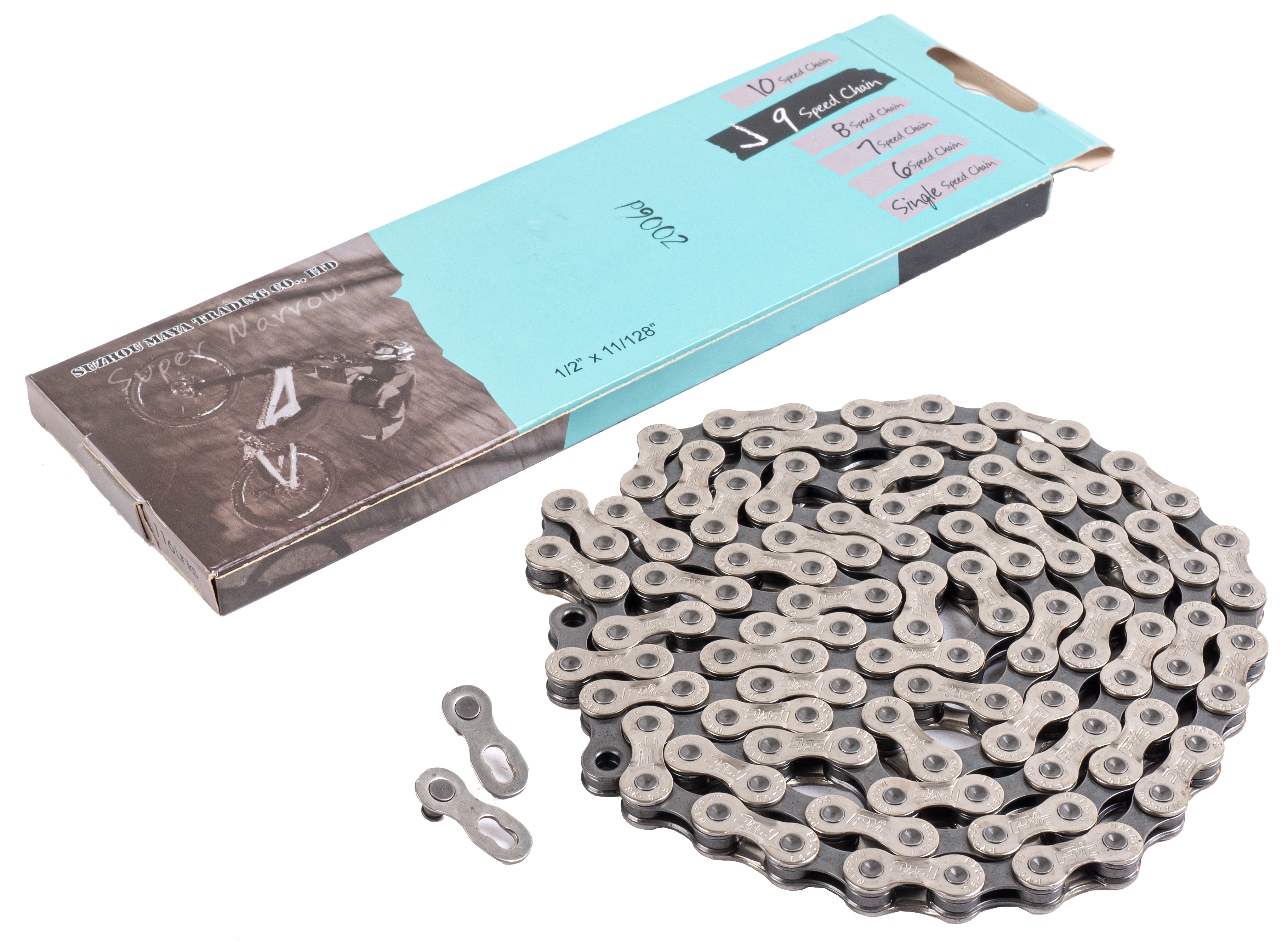 Цепь  9 скоростей, 116 звеньев, сталь 1/50 T9S