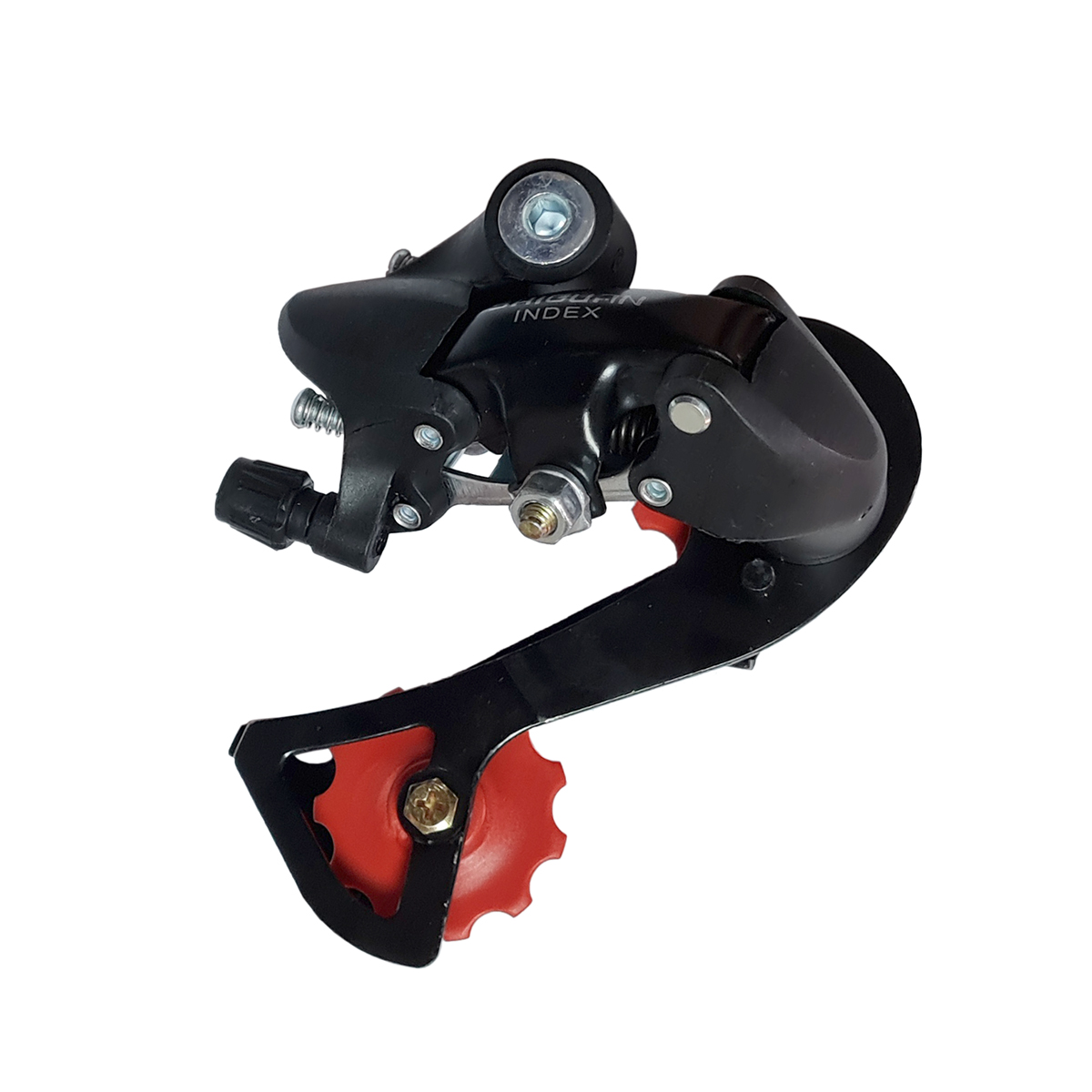 Переключатель задний HG-34A дискретный длинная лапка, мкость 36T, крепление на петух, сталь/пластик,