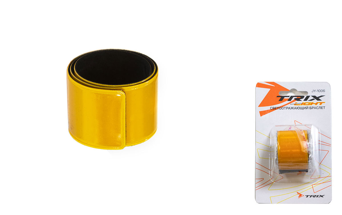 Лента TRIX светоотражающая, 30х340мм, на ногу/на руку, самозатягивающаяся, оранжевая