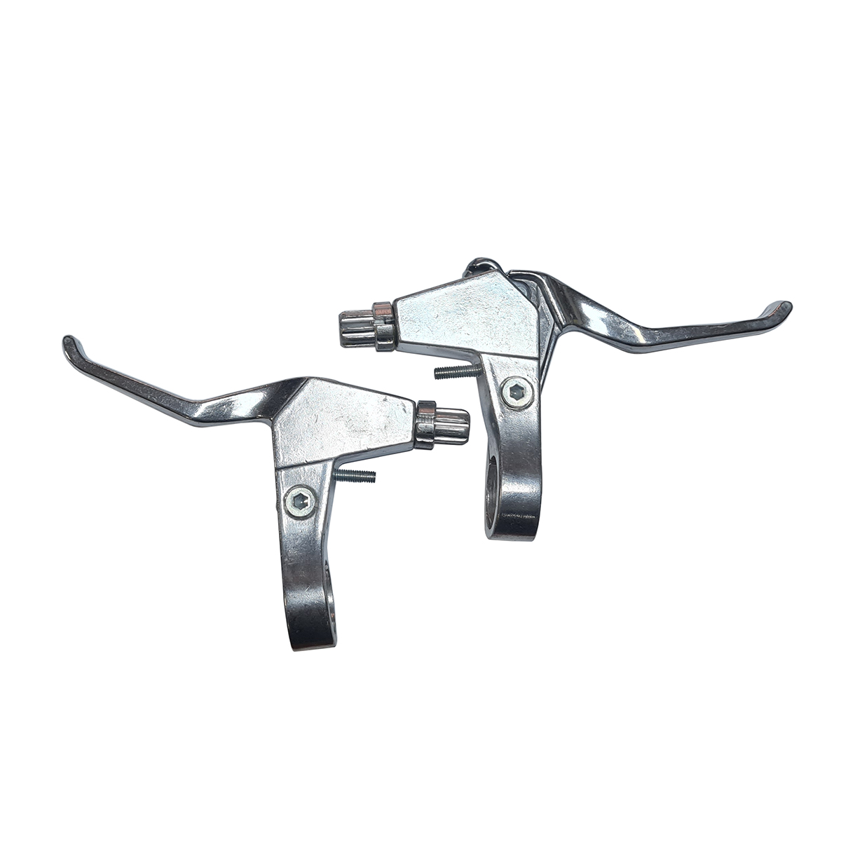 Ручки тормозные под 2-3 пальца алюминиевые серебристые