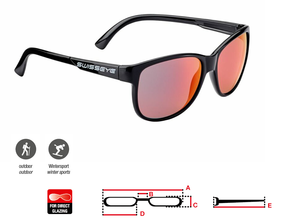 Очки солнцезащитные спортивные SWISSEYE Cleanocean 1 black shiny - smoke BR Revo