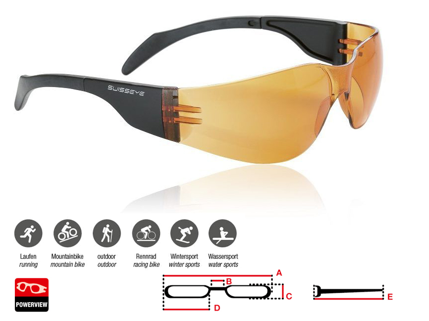 SWISSEYE Очки Outbreak S спортивные оправа чрная линзы оранжевые