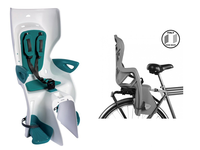 BELLELLI Сидение заднее Summer Clamp Белый/бирюзовая подкладка