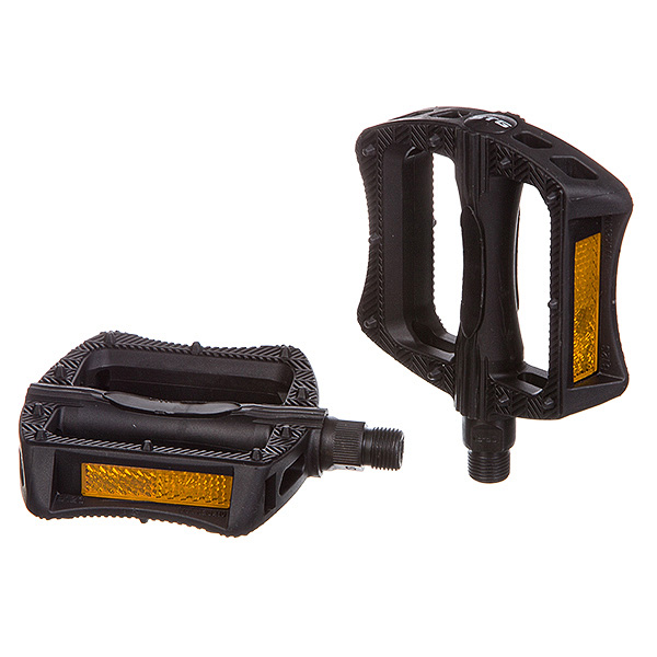 Педали STG,модель B123, пластик , ось 9/16, насып. подшип.Платформа. Цветчерный