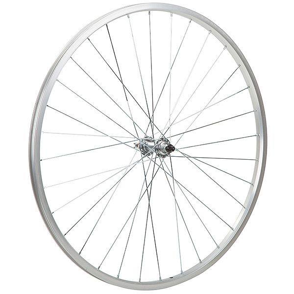 Колесо 28" переднее, одинарный алюм.обод 32 отв., втулка SF-A08F  сталь, эк-к, насып подшип