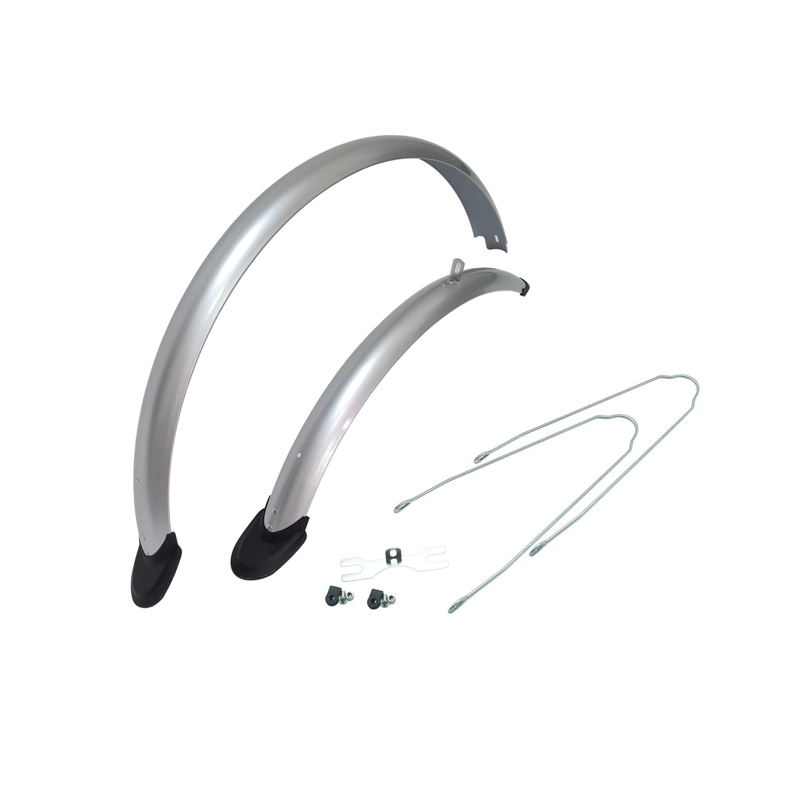 Крылья ПВХ с одинарными стойками 58мм 26 серебристые