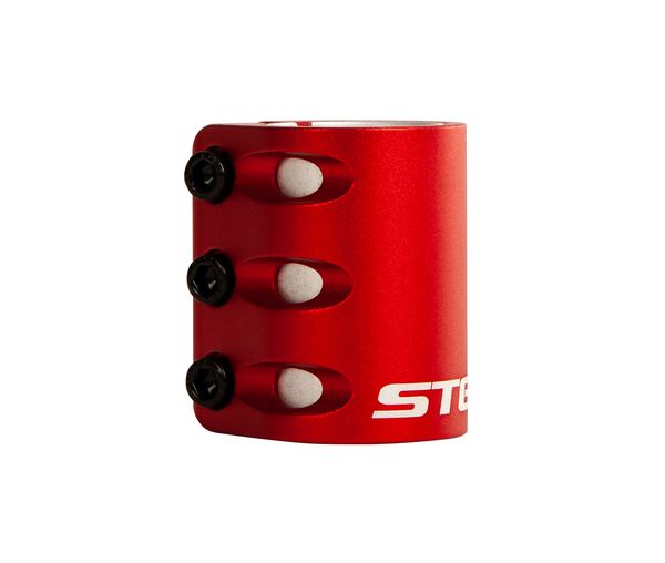 Зажим с проставкой для трюкового самоката на 3 болта для компрессии HIC, красный