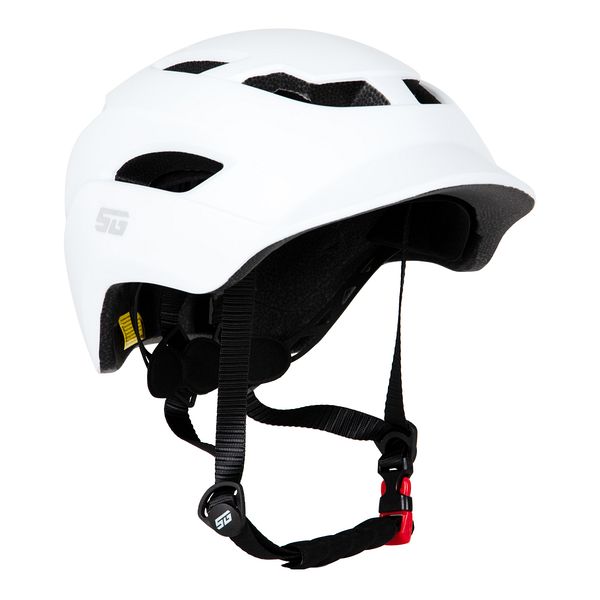 Шлем STG TS-51 с фонарем, L (58-61 см), белый