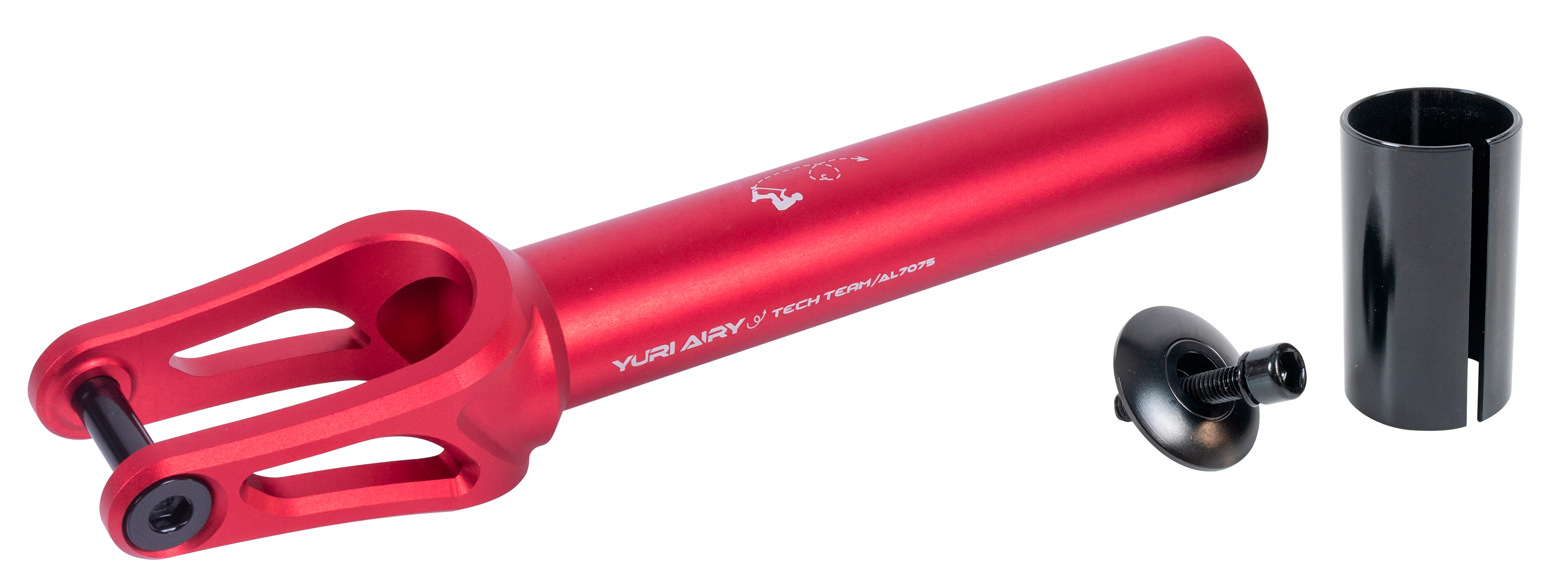 Вилка для X-Treme самоката, Yuri Airy, AL 7075 (SCS/HIC 24x110мм колеса) Red