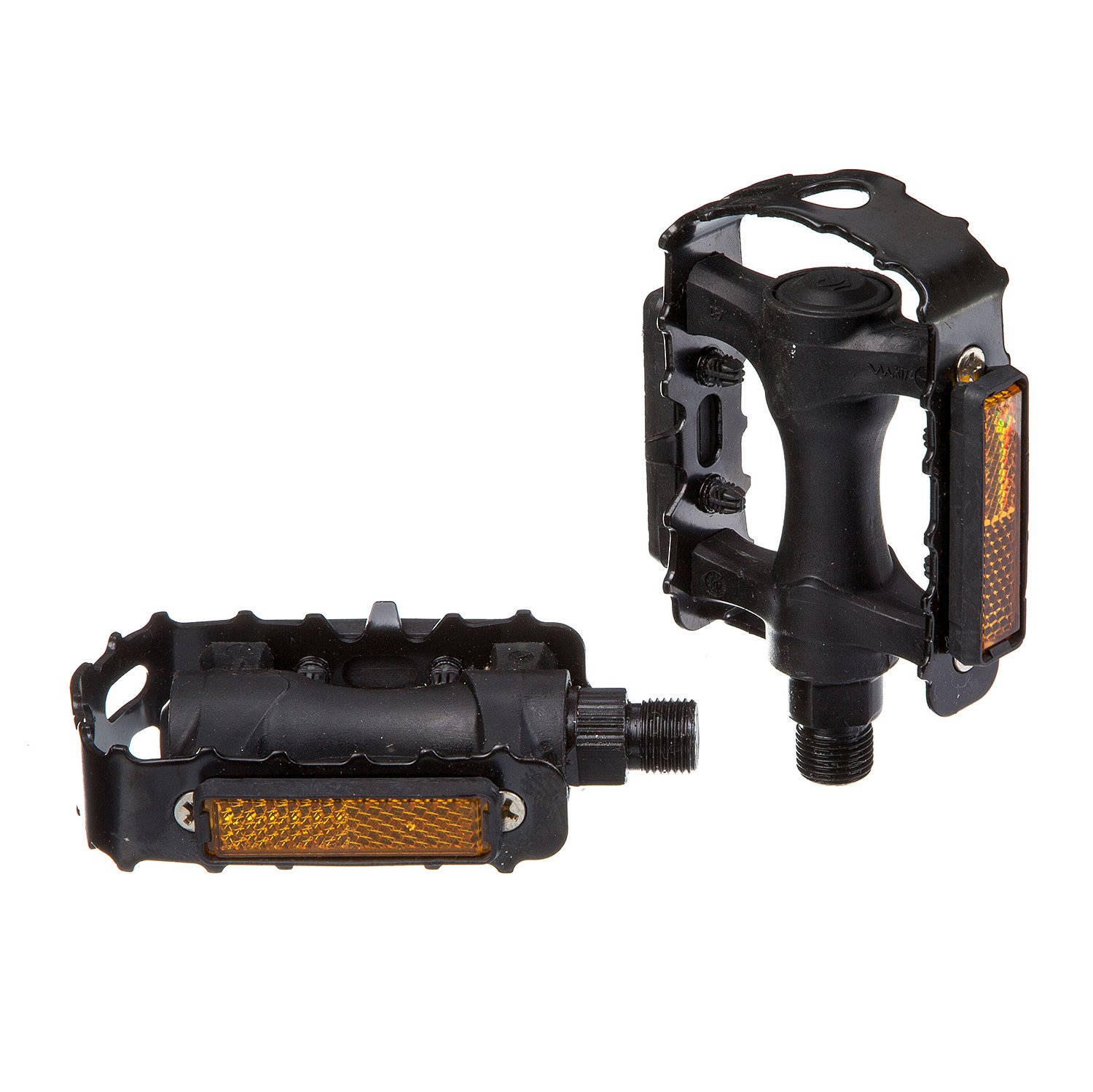 Педали велосипедные STG FP-917, ось 9/16", корпус пластик, со стальной рамкой, черный, Х47257