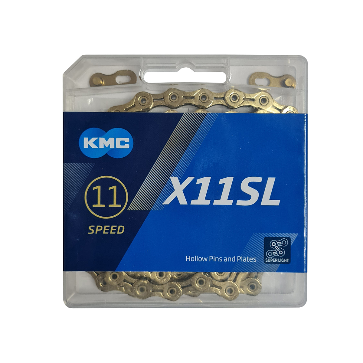 Цепь KMC X11SL, 11 ск., 1/2 х 11/128 х 118L, длина пина 5,65мм, суперлгкая (247г), Shimano, Campagno