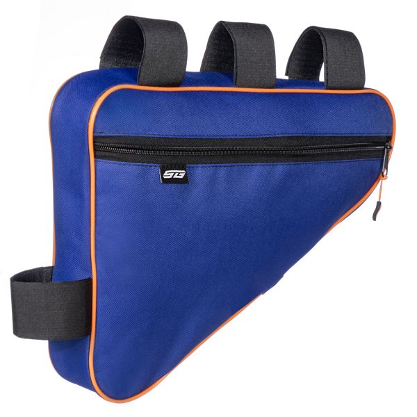 Велосумка под раму STG, модель FB-001, размер 40х27х6 см, василк/оранжевый