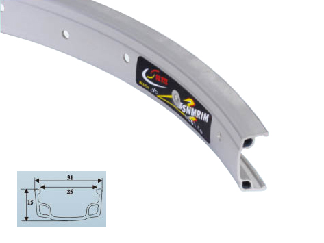 Обод одинарный 700С(28x1.5-1.95) серебр. 36H