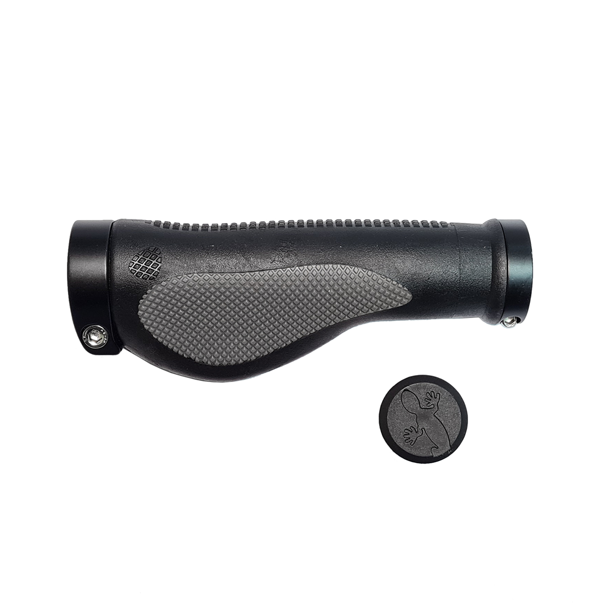 PROPALM Грипсы HY-1978EP3 138мм сер./чр. с грипстопом в торг.уп.