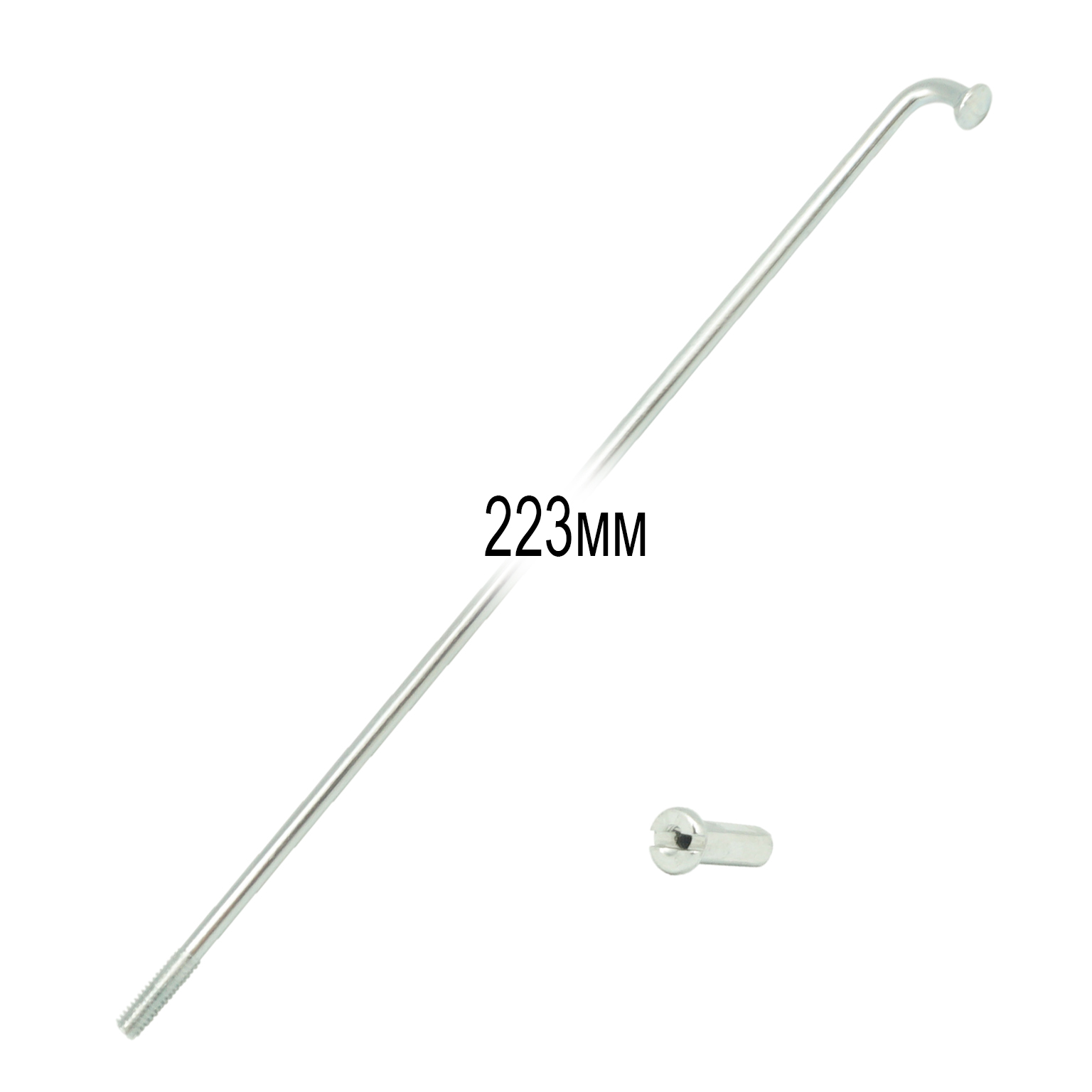 Спицы оцинкованные 2,0мм 14GX223мм с ниппелями 1/2, 144 шт.