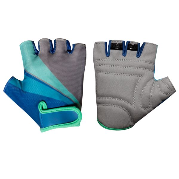 Перчатки STG мод.908 с защитной прокладкой,застежка на липучке,размер ХС,серо/салат/бирюзовые