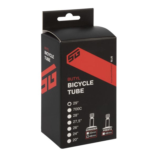 Камера велосипедная STG, бутил ,29Х2.25/2.4 ,автониппель 48мм (упак. коробка)