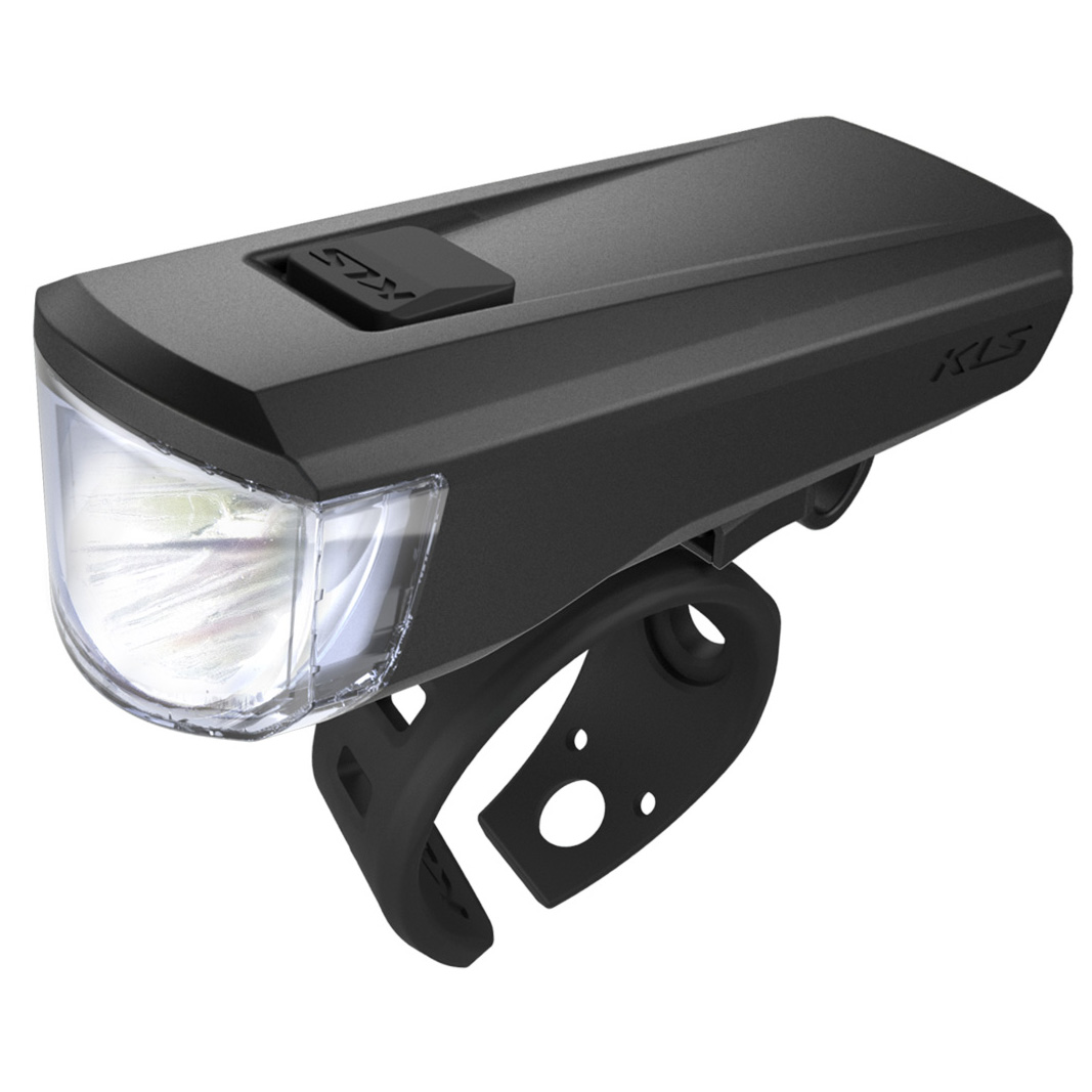 Фонарь передний KLS REVOLT, 50лм, 1x LED, режимы 100 (3,3ч), 50 (6,6ч), двухступенчатый индикатор за