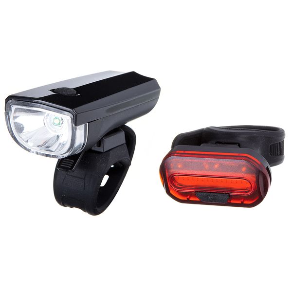 Комплект фонарей велосипедныхSTG,JY70246068T,заднийпередний,резин.Хомут.Бат(2CR2032)(нет в комл)