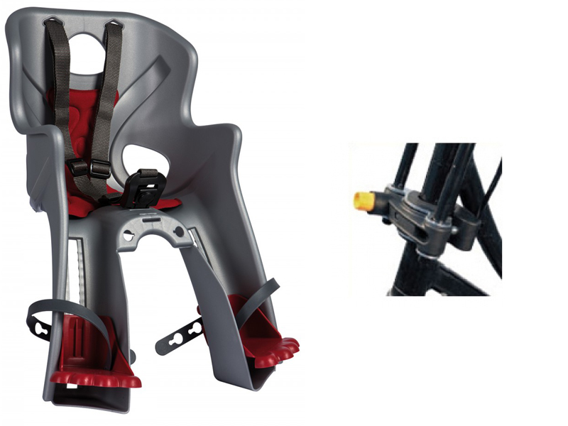 BELLELLI Сидение переднее Rabbit HandleFix, серебряное, до 15кг