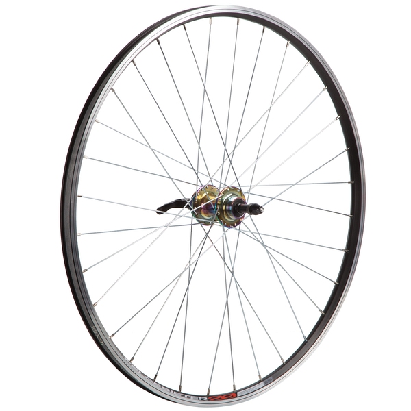 Колесо 29 зад 2-ой.обод 32 отв., втулка SF B07R неохром  алюм под диск 6 блт., э-к, пром. под трещ.