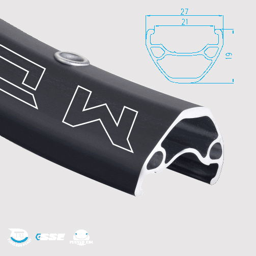 ALEX RIMS Обод MD21,700х21ммх32Н, F/V, двойной, D, SSE, TRS, чрный. (AM/Marathon)